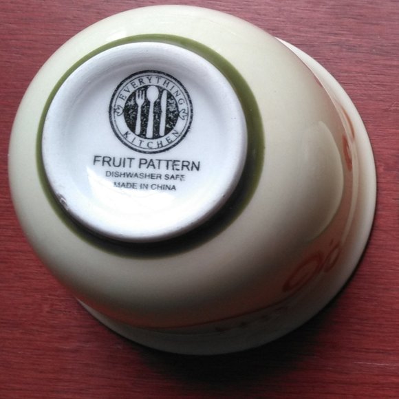 Ceramic Fruit Pattern Dipping Bowls - Picture 7 of 8